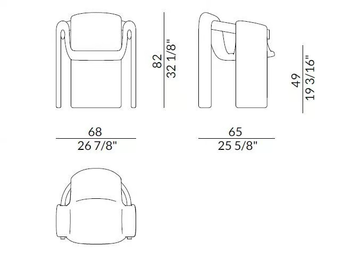 SARI - Upholstered leather chair with armrests by Paolo Castelli - view 3